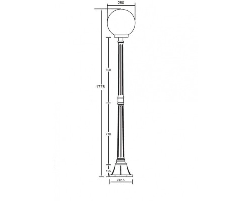 Наземный фонарь  88208S Bl Oasis Light