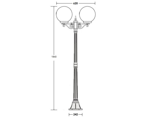 Наземный фонарь GLOBO S 88208SA Bl Oasis Light