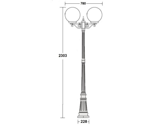 Наземный фонарь GLOBO L 88209LA Bl Oasis Light