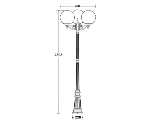 Наземный фонарь GLOBO L 88209LB Bl Oasis Light