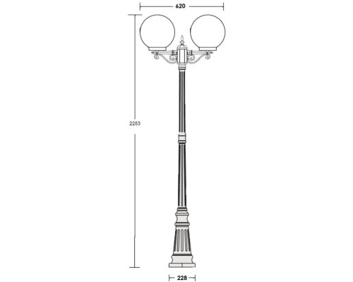 Наземный фонарь GLOBO S 88209SA Bl Oasis Light