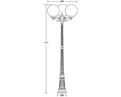 Наземный фонарь GLOBO S 88209SB Bl Oasis Light