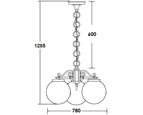 Уличный светильник подвесной GLOBO L 88270L/3 Bl Oasis Light