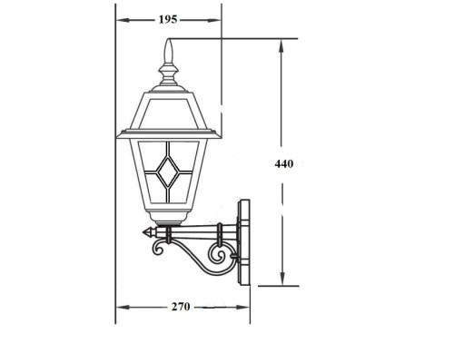 Настенный фонарь уличный FARO 91101 Bl Oasis Light