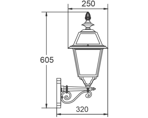 Настенный фонарь уличный FARO-FROST L 91101fL Bl Oasis Light