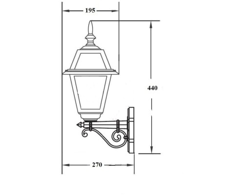 Настенный фонарь уличный FARO-FROST S 91101fS Bl Oasis Light
