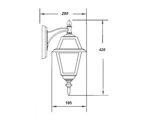 Настенный фонарь уличный  91102/18S lgG Bl Oasis Light