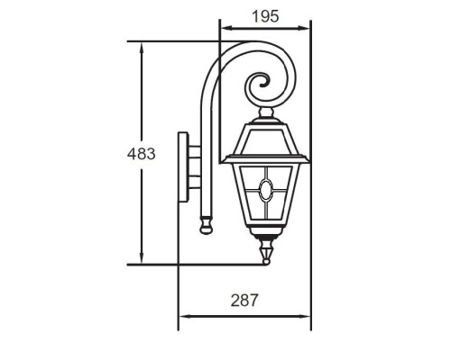 Настенный фонарь уличный  91102/18S lgY Bl Oasis Light