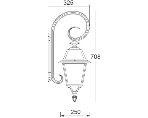 Настенный фонарь уличный FARO-FROST L 91102fL/18 Bl Oasis Light