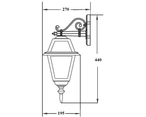 Настенный фонарь уличный FARO-FROST S 91102fS Bl Oasis Light