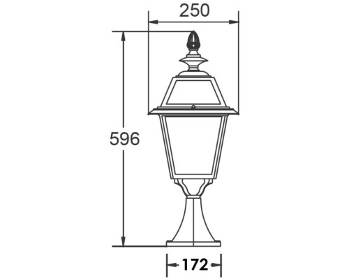 Наземный фонарь FARO-FROST L 91104fL Bl Oasis Light