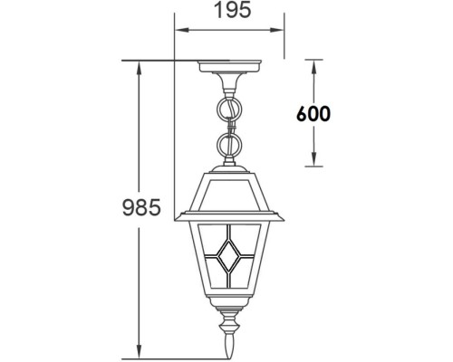 Уличный светильник подвесной FARO 91105 Bl Oasis Light