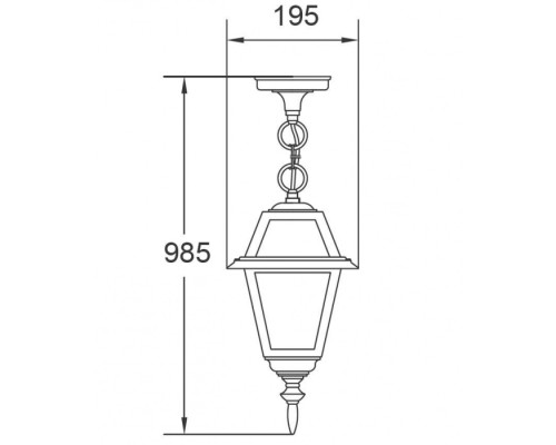 Уличный светильник подвесной  91105 lgG Bl Oasis Light