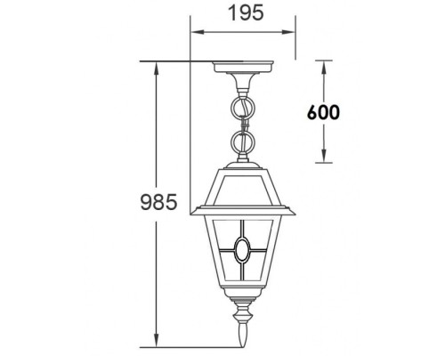 Уличный светильник подвесной  91105 lgY Bl Oasis Light