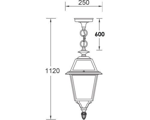 Уличный светильник подвесной FARO-FROST L 91105fL Bl Oasis Light