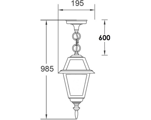 Уличный светильник подвесной FARO-FROST S 91105fS Bl Oasis Light