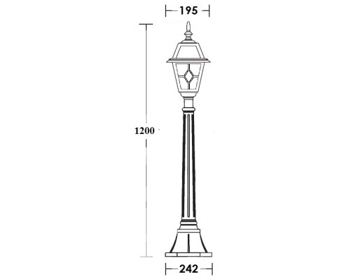 Наземный фонарь FARO 91107 Bl Oasis Light