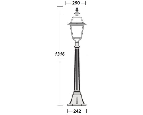 Наземный фонарь FARO-FROST L 91107fL Bl Oasis Light