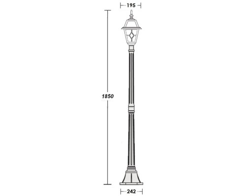 Наземный фонарь FARO 91108 Bl Oasis Light