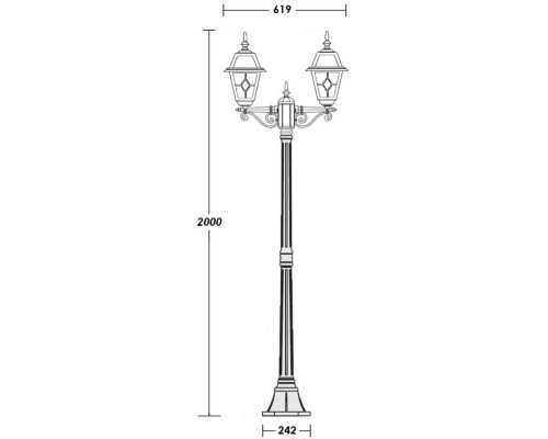 Наземный фонарь FARO lead GLASS 91108A lgG Bl Oasis Light