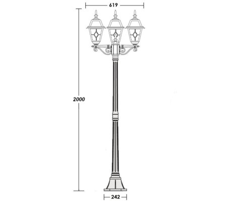 Наземный фонарь FARO 91108B Bl Oasis Light