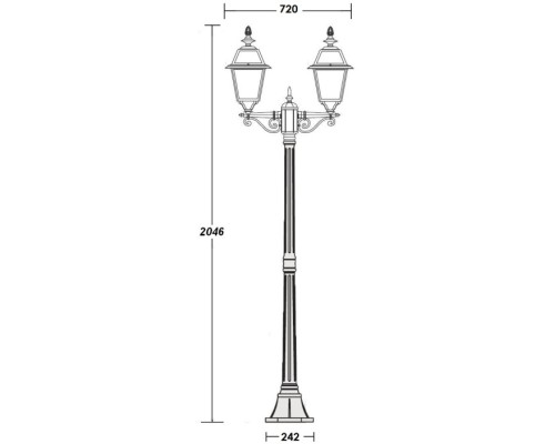 Наземный фонарь FARO-FROST L 91108fLA Bl Oasis Light