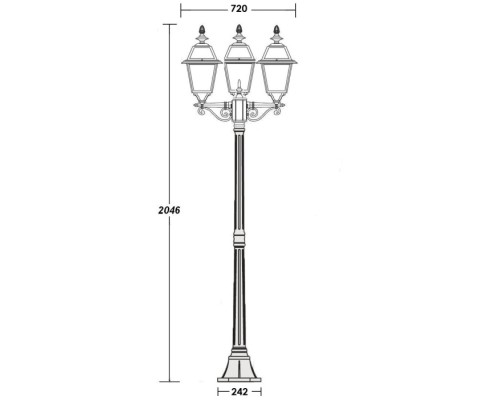 Наземный фонарь FARO-FROST L 91108fLB Bl Oasis Light