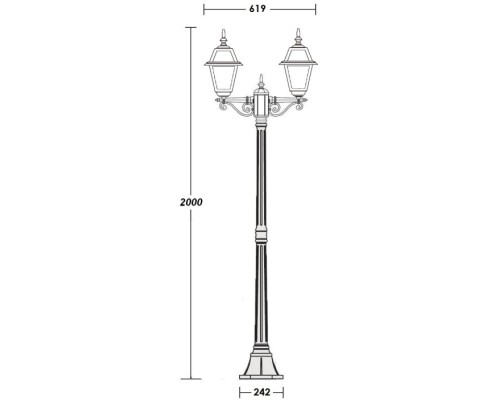 Наземный фонарь FARO-FROST S 91108fSA Bl Oasis Light