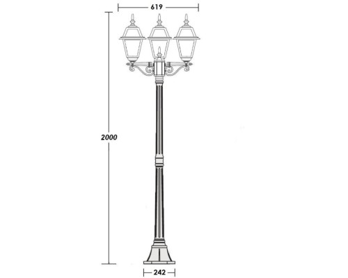 Наземный фонарь FARO-FROST S 91108fSB Bl Oasis Light