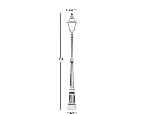 Наземный фонарь FARO-FROST L 91109fL Bl Oasis Light