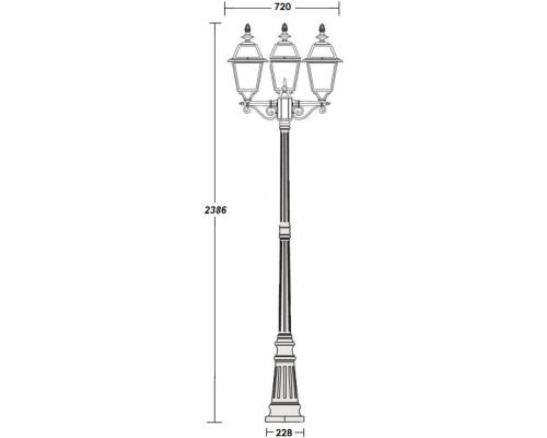Наземный фонарь FARO-FROST L 91109fLB Bl Oasis Light