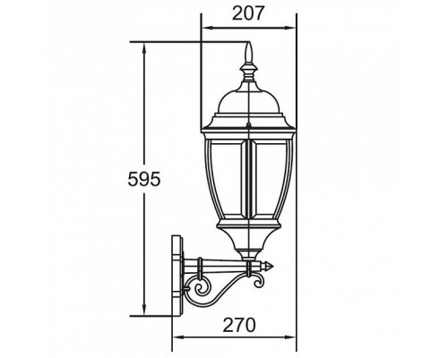 Настенный фонарь уличный  91201L Gb Oasis Light