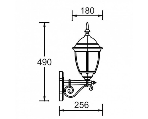 Настенный фонарь уличный  91201S Gb Oasis Light