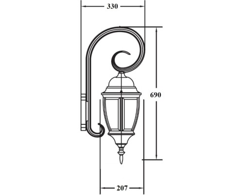 Настенный фонарь уличный ARSENAL L 91202L/18 Gb Oasis Light