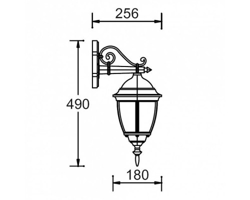 Настенный фонарь уличный  91202S Gb Oasis Light