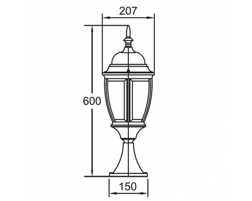 Наземный фонарь  91204L Bl Oasis Light