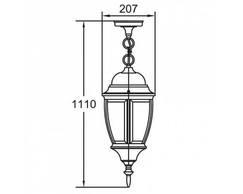 Уличный светильник подвесной  91205L Bl Oasis Light