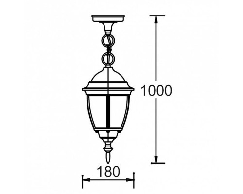 Уличный светильник подвесной  91205S Gb Oasis Light