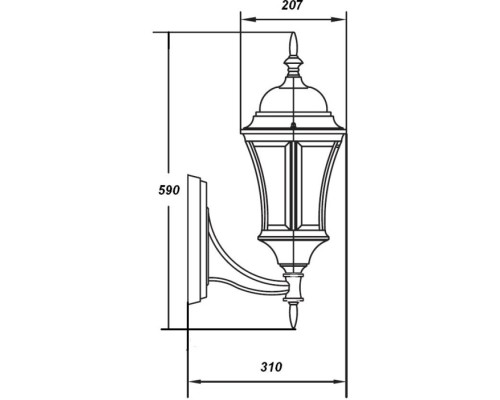 Настенный фонарь уличный ASTORIA 1 L 91301L Bl Oasis Light
