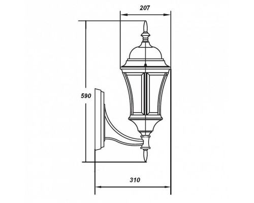 Настенный фонарь уличный  91301L Gb Oasis Light