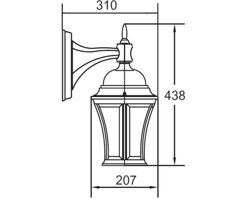 Настенный фонарь уличный ASTORIA 1 L 91302L Bl Oasis Light