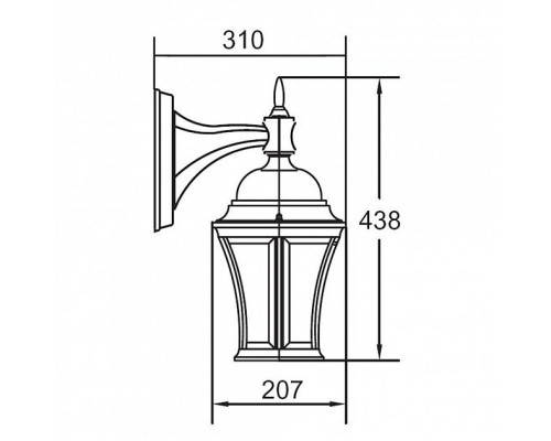 Настенный фонарь уличный  91302L Gb Oasis Light
