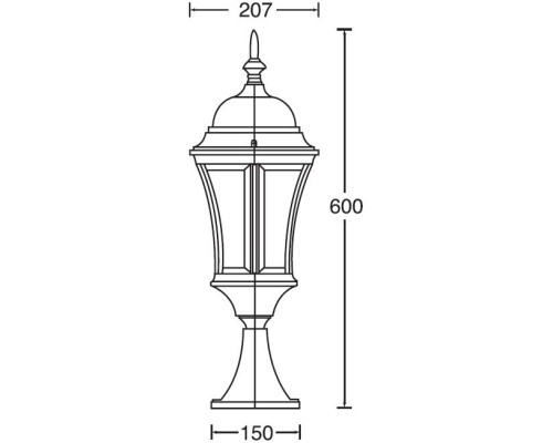 Наземный фонарь ASTORIA 1 L 91304L Bl Oasis Light