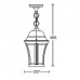 Уличный светильник подвесной  91305L Gb Oasis Light