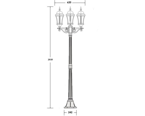 Наземный фонарь ASTORIA 1 L 91308LB Bl Oasis Light
