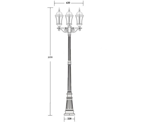 Наземный фонарь ASTORIA 1 L 91309LB Bl Oasis Light