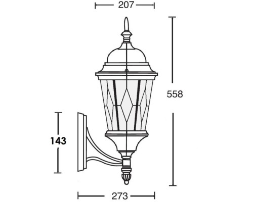 Настенный фонарь уличный ASTORIA 2M 91401M Bl ромб Oasis Light