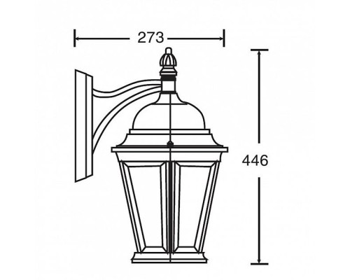 Настенный фонарь уличный  91402L Bl Oasis Light