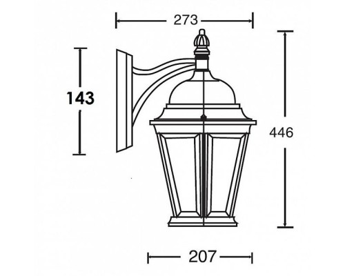 Настенный фонарь уличный  91402L Gb Oasis Light