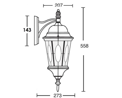 Настенный фонарь уличный ASTORIA 2M 91402M Bl овал Oasis Light